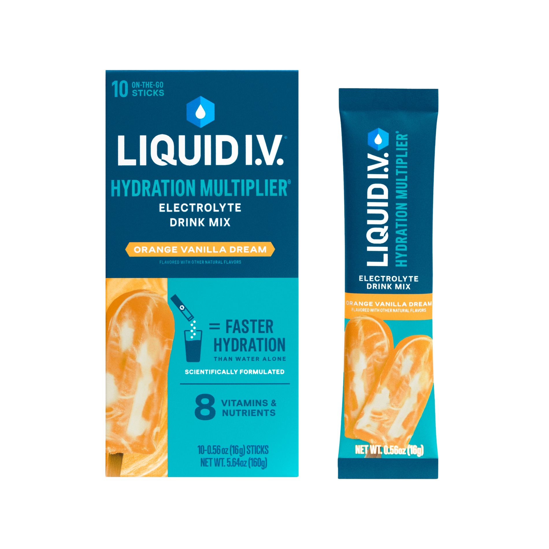 Liquid I.V. Hydration Multiplier Electrolyte Drink Mix Powder - Orange Vanilla Dream - 5.64oz/10ct