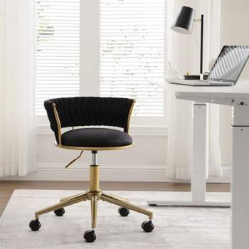 Office Chair Desk Chair Task Chair, High Chair, Adjustable Swivel Chair on Wheels Rolling Stool Salon Stool Vanity Stool Modern-The Pop Home