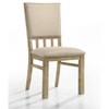 Brutus Set of 2 Reclaimed Wheat 19" Wide Contemporary Fabric Dining Chair - 2 of 4