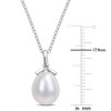 EVERLY JEWELRY | Sterling Silver 8.5-9 mm White Freshwater Cultured Pearl Fashion Pendant With Chain, 18-inch - 2 of 4
