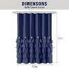 LunaLulinlk Blue Farmhouse Shower Curtains,Fabric Cute Ruffle Shower Curtain - 4 of 4