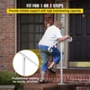 VEVOR Single Post Handrail Wrought Iron Post Mount Step Grab Supports Fits 1 or 2 Steps Grab Rail Single Post Railing,White - 4 of 4