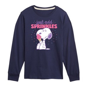 Boys' - Peanuts - Just Add Sprinkles Long Sleeve Graphic T-Shirt - 1 of 4