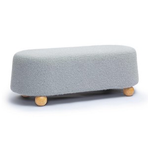 TOV Furniture Jaine Loose Mohair Upholstered Large Ottoman - 1 of 4