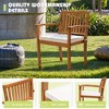 Generic 5 Piece Outdoor Dining Set Acacia Wood Patio Table and Chairs with Soft Cushions Patio Furniture for Deck, Backyard, Garden - 4 of 4