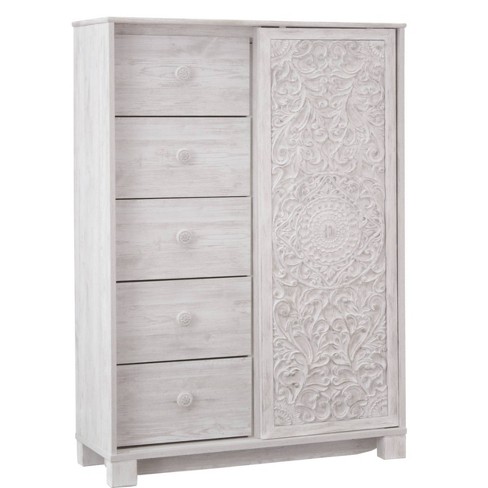 White Wash Chest of Drawers | Rose & Grey