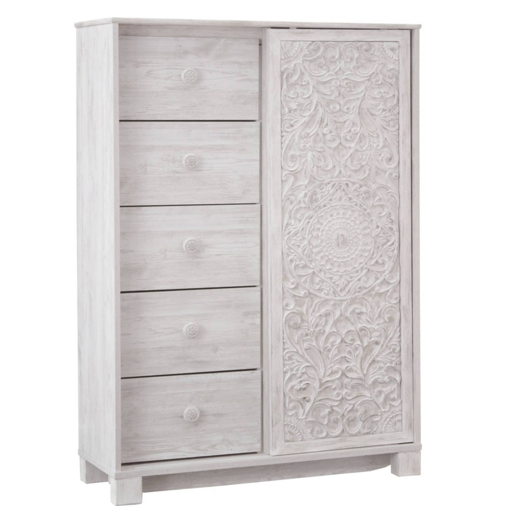 Photos - Dresser / Chests of Drawers Ashley Paxberry Dressing Chest White Wash - Signature Design by 