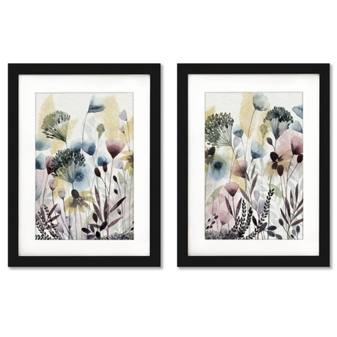 black framed wall art set of 2