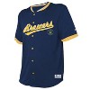 MLB Milwaukee Brewers Men's Button Down Jersey - 2 of 3