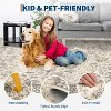 homfan Washable Rugs Vintage Living Room Rug, Soft Oriental Traditional Distressed Farmhouse Rugs for Bedroom Indoor Non-Slip Accent Carpet - 4 of 4