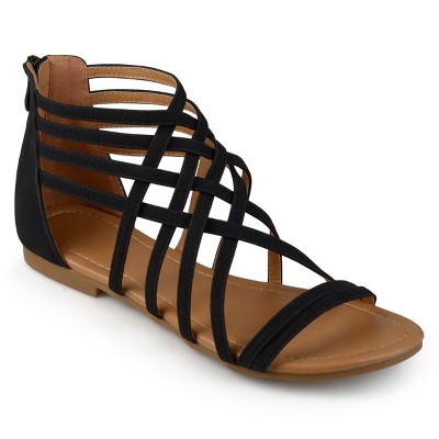 Journee Collection Womens Hanni Gladiator Low Block Heel Sandals