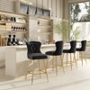 Grungis PU Leather Bar Stools with Metal Legs Set of 2,Counter Stools with Tufted Back and Nailheads Trim,Kitchen Chair for Kitchen Island - 2 of 4
