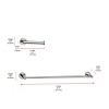 Elegant Lighting Alma 2-Piece Bathroom Hardware Set in Chrome - 2 of 4