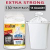 130 Bags 13 Gallon Expandable Heavy-Duty Plastic Multipurpose Disposable Garbage Bags-Super Strong, Leak-Resistant, And Odor-Proof For Bedroom - 3 of 4