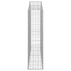 vidaXL Galvanized Iron Arched Gabion Basket - Durable, Corrosion-Resistant Outdoor Stone Cage Retaining Wall for Garden Decor - 4 of 4