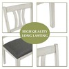 LuxenHome Set of 2 Distressed Off White Rubberwood and Gray Upholstered Seat Dining Chair - 3 of 4