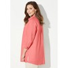 Catherines Women's Plus Size Classic Linen Buttonfront Shirt - 4 of 4