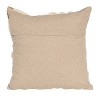 Storied Home Cotton Slub Pillow with Tufted Flowers, Natural and Tan Color - 4 of 4