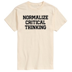 Men's - Instant Message - Normalize Critical Thinking Short Sleeve Graphic T-Shirt - 1 of 4