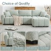 MYINDA 110" Modular Sectional Sofa, L Shape with Extra-large Seat, Free Combination,Boucle Fabric - 4 of 4