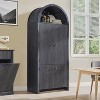 71" Tall Arched Kitchen Pantry, Modern Storage Cabinet with 3 Adjustable Shelves, 6 Door Shelves, for Kitchen, Living Room - 3 of 4