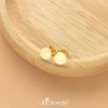 555Jewelry Womens Stainless Steel Minimal Matte Circle Disc Stud Round Shape Earrings - 3 of 4