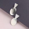 SOHI Women's White Dented Drop Earrings - 2 of 3