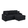 80" L-Shaped Sectional Sofa with Foldable Hidden Chaise, Armrest Cup Holder & Storage - 4 of 4