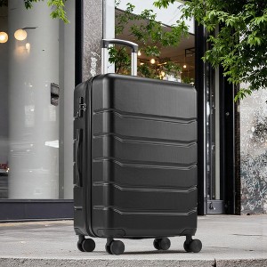 FONTOI 28 Inch Luggage Stylish Expandable Hardside Suitcase, ABS Durable Lightweight Travel Luggage With TSA Lock, Black, 12"*18"*29.5" - 1 of 4