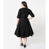 Unique Vintage Womens Plus Delores Swing Dress with Sleeves - 2 of 4