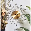 15"x15" Metal Starburst Wall Clock with Crystal Accents - Olivia & May - 2 of 4