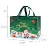 Wrapables Christmas Gift Bags with Handles, Non-Woven Reusable Holiday Totes for Gift Wrap, Parties, Favors and Treats (Set of 8), Happy Santa - 2 of 4