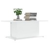 vidaXL Engineered Wood Coffee Table in White - Stylish and Durable Living Room Furniture with Storage - 2 of 4