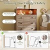 4 Drawer Dresser for Bedroom, 31.5''W Wood Chest of Drawers with Charging Station, Dresser Narrow Nightstand, Clothes Storage Organizer - 2 of 4