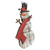 Northlight 12" Snowman with Cardinal Welcome Sign Wooden Christmas Decoration - 2 of 4
