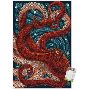 Trends International Lantern Press - Yachats, Oregon, Octopus Mosaic Unframed Wall Poster Prints - 1 of 4