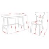 Vynxaria Retro-Inspired 2-Piece Writing Desk Set - Walnut Finish, Grey Leatherette Chair, Solid Hardwood, Low-Profile Aesthetic - 3 of 4