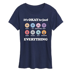 Women's - Instant Message - Its Okay To Feel Everything Short Sleeve Graphic T-Shirt - 1 of 4