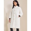 INSPIRE CHIC Women's Fleece Long Button Down Long Sleeve Winter Fuzzy Overcoat - 3 of 4