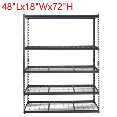 48"x18"x72" Storage Rack Shelf 5-Tier Adjustable Metal Shelving Units 2000 LBS Capacity