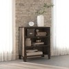 vidaXL Industrial Style Storage Cabinet - Durable Metal and MDF Construction - with Spacious Shelves - Versatile Gray Urban Design - Easy to Clean - 2 of 4
