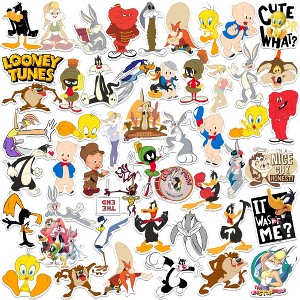 Looney Tunes 50ct Vinyl Large Deluxe Stickers Variety Pack - 1 of 4
