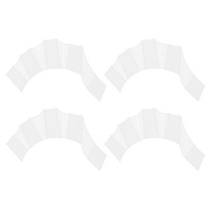 Unique Bargains Silicone Resistance Lightweight Aquatic Webbed Swimming Fins 2 Pairs - 1 of 4