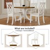 Mid-Century 5-Piece Solid Wood Round Dining Table Set with 4 Upholstered Chairs for Small Spaces, Kitchen or Dining Room - 2 of 4