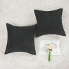 PiccoCasa Soft Corduroy Striped Cushion Decorative Throw Pillowcase 2 Pcs - 4 of 4