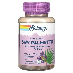 Solaray Vital Extracts, Saw Palmetto, 160 mg, 240 Softgels - 1 of 2