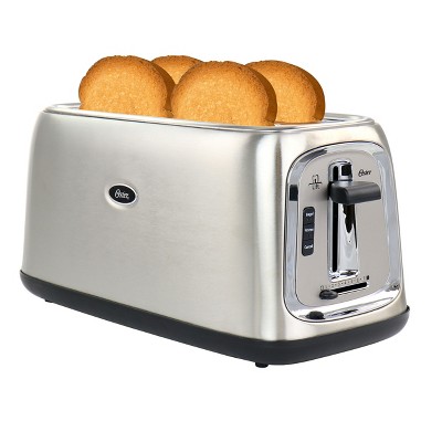 Oster Extra Wide Slot Toaster, 4-Slice, 12 3/4 x 13 x 8 1/2, Stainless  Steel (RWF4S)