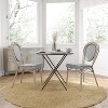 Merrick Lane Mael Set of Two Stacking Thonet Bistro Style Chair with Textilene Seat and Bamboo Finished Metal Frame for Indoor/Outdoor Use - 2 of 4