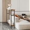 5.9" Narrow Sofa Table, 2 Tier Skinny Console Table with Adjustable Shelf, Slim Behind Couch Table for Living Room, Entryway, Hallway, Foyer - 2 of 4