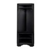 FURNIinspire Hall Trees Minimalist Corner Hall Tree With Shoe Bench, 4 Hooks, Clothes Rack, Shoe Storage, Coat Rack, Black, 18.2"*29.5"*71.6" - 2 of 4